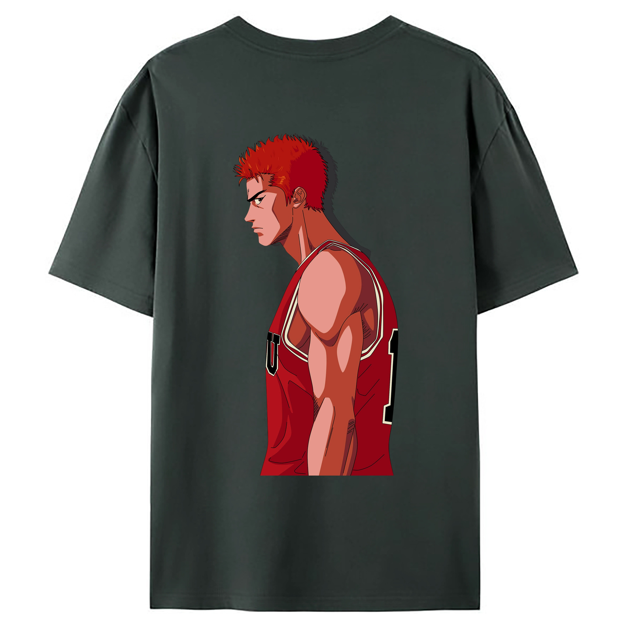 （画像用） SLAM DUNK／スラムダンク 綿100％ メンズ半袖Tシャツ（バックプリント） 通気性